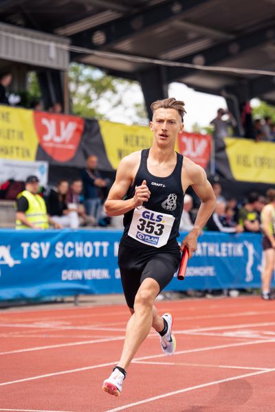 Artur Beimler (SC DHfK Leipzig e.V.) am 29.05.2022 waehrend der Deutschen Meisterschaften Langstaffel im Otto-Schott-Sportzentrum in Mainz